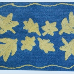 Πατάκι Μπάνιου Φύλλο Blue Cotton Dimcol (50x85) 1Τεμ