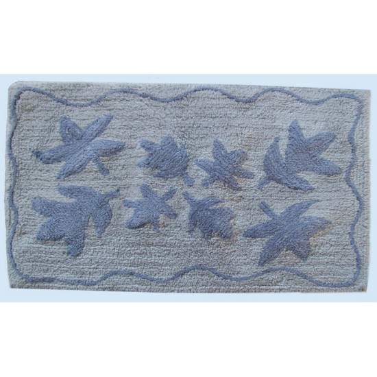 Πατάκι Μπάνιου Φύλλο Grey Cotton Dimcol (50x85) 1Τεμ