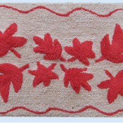 Πατάκι Μπάνιου Φύλλο Beige Cotton Dimcol (50x85) 1Τεμ