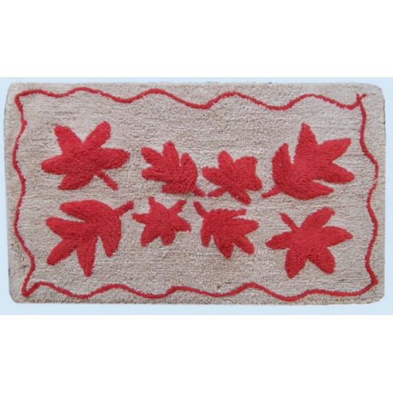 Πατάκι Μπάνιου Φύλλο Beige Cotton Dimcol (50x85) 1Τεμ
