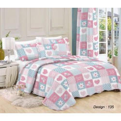 Κουβερλί Υπέρδιπλο Σετ Bed 135 Micropercal Dimcol (220x240) 3Τεμ