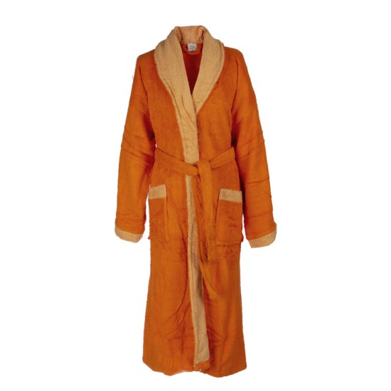 Μπουρνούζι Με Γιακά Διχρωμο 02 Orange Dimcol 1Τεμ