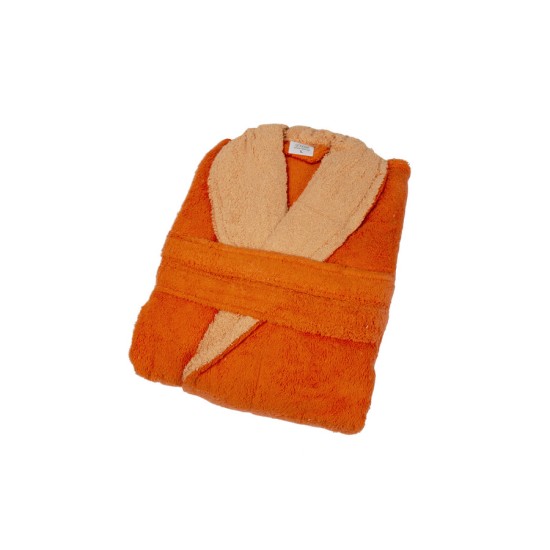 Μπουρνούζι Με Γιακά Διχρωμο 02 Orange Dimcol 1Τεμ