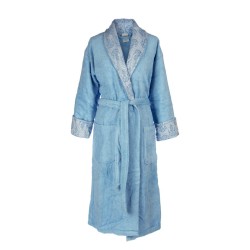 Μπουρνούζι Με Γιακά Ζακάρ Φάσα 01 Sky Blue Dimcol 1Τεμ