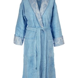 Μπουρνούζι Με Γιακά Ζακάρ Φάσα 01 Sky Blue Dimcol 1Τεμ