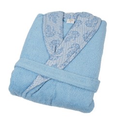 Μπουρνούζι Με Γιακά Ζακάρ Φάσα 01 Sky Blue Dimcol 1Τεμ Μπουρνούζι Με Γιακά Ζακάρ Φάσα 01 Sky Blue Dimcol 1Τεμ