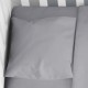 Μαξιλαροθήκη Κούνιας Solid 495 Dark Grey Cotton Dimcol (35x45) 1Τεμ