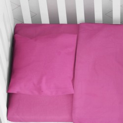 Μαξιλαροθήκη Κούνιας Solid 499 Fuchsia Cotton Dimcol (35x45) 1Τεμ
