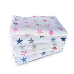 Σεντόνι Λίκνου Baby Star White/Grey 25 Cotton Dimcol (80x110) 1Τεμ