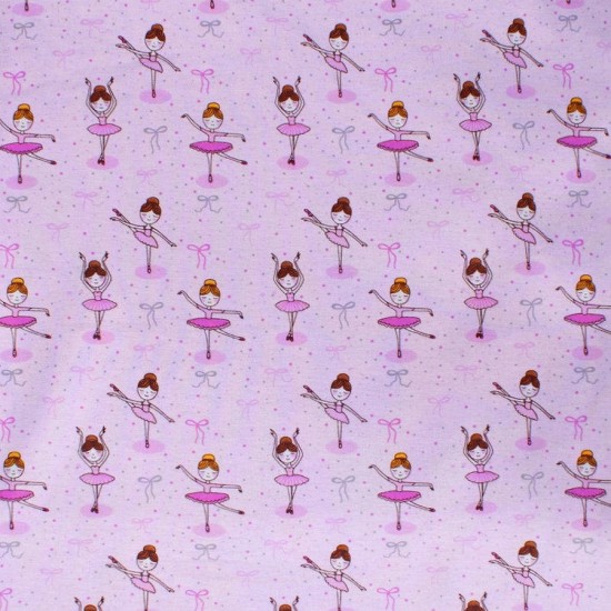 Σεντόνι Φανελένιο Λίκνου Μπαλαρίνα 167 Lilac Cotton Dimcol (80x110) 1Τεμ