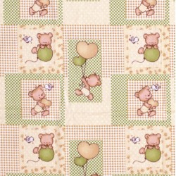 Πάνα Χασές Φανελένια Baby Flannel Baloon 76 Beige Cotton Dimcol (80x80) 1Τεμ