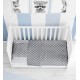 Σεντόνια Βρεφικά Κούνιας Σετ Windows 137 Grey-White Cotton Dimcol (120x160) 3Τεμ