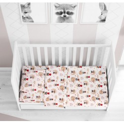 Σεντόνια Κούνιας Σετ Reach The Stars 190 Beige Cotton Dimcol (120x160) 3Τεμ