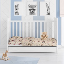 Μαξιλαροθήκη Φανελένια Κούνιας Africa 145 Beige Flannel Cotton Dimcol (35x45) 1Τεμ