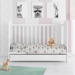 Παπλωματοθήκη Βρεφική Φανελένια Κούνιας Μπαλαρίνα 166 Green Cotton Dimcol (120x160) 1Τεμ