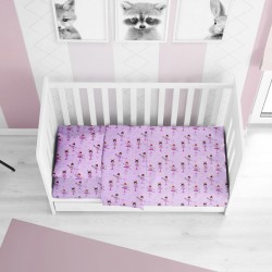 Πάπλωμα Βρεφικό Φανελένιο Κούνιας Μπαλαρίνα 167 Lilac Cotton Dimcol (120x160) 1Τεμ