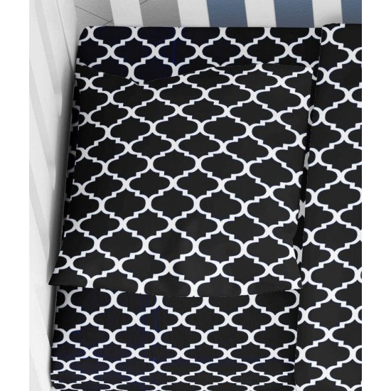 Μαξιλαροθήκη Κούνιας Windows 175 Dark Blue-White Cotton Dimcol (35x45) 1Τεμ