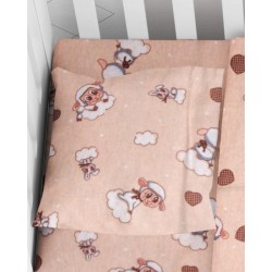 Μαξιλαροθήκη Φανελένια Κούνιας Baby Προβατάκι 07 Beige Cotton Dimcol (35x45) 1Τεμ Μαξιλαροθήκη Φανελένια Κούνιας Baby Προβατάκι 07 Beige Cotton Dimcol (35x45) 1Τεμ