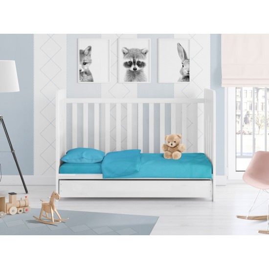 Πάπλωμα Κούνιας Solid 493 Turquoise Cotton Dimcol (120x160) 1Τεμ Πάπλωμα Κούνιας Solid 493 Turquoise Cotton Dimcol (120x160) 1Τεμ