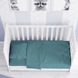 Πάπλωμα Κούνιας Solid 494 Petrol Cotton Dimcol (120x160) 1Τεμ