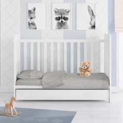 Μαξιλαροθήκη Κούνιας Solid 496 Elephant Cotton Dimcol (35x45) 1Τεμ