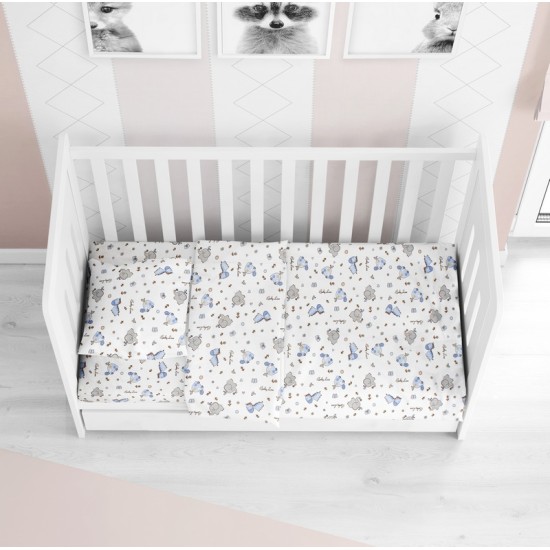 Κατωσέντονο Κούνιας Elephant 174 Blue Cotton Dimcol (70x140+15) Με Λάστιχο 1Τεμ Κατωσέντονο Κούνιας Elephant 174 Blue Cotton Dimcol (70x140+15) Με Λάστιχο 1Τεμ
