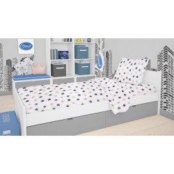 Κατωσέντονο Κούνιας Baby Bed Star 102 L.Blue Cotton Dimcol (70x140+15) Με Λάστιχο 1Τεμ