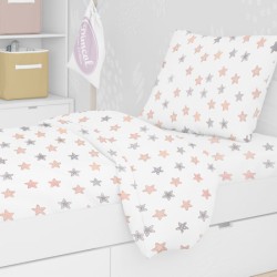 Κατωσέντονο Κούνιας Baby Bed Star 103 Grey Cotton Dimcol (70x140+15) Με Λάστιχο 1Τεμ
