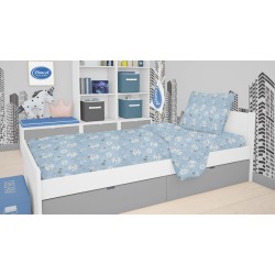 Κατωσέντονο Κούνιας Baby Bed Smile 81 Blue Cotton Dimcol (70x140+15) Με Λάστιχο 1Τεμ