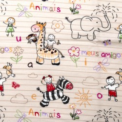 Πάνα Φανελένια Africa 145 Beige Flannel Cotton Dimcol (80x80) 1Τεμ