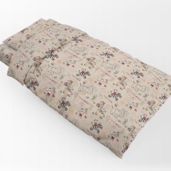 Παπλωματοθήκη Παιδική Φανελένια Μονή Africa 145 Beige Flannel Cotton Dimcol (160x240) 1Τεμ