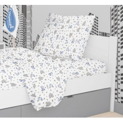 Μαξιλαροθήκες Elephant 174 Blue Cotton Dimcol (50x70) 1Τεμ
