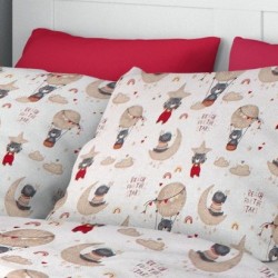 Μαξιλαροθήκη Παιδική Reach The Stars 190 Beige Cotton Dimcol (50x70) 1Τεμ