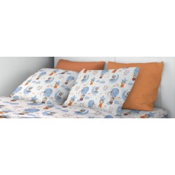 Μαξιλαροθήκη Παιδική Reach The Stars 191 Sky Blue Cotton Dimcol (50x70) 1Τεμ