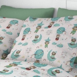 Μαξιλαροθήκη Παιδική Reach The Stars 192 Green Cotton Dimcol (50x70) 1Τεμ