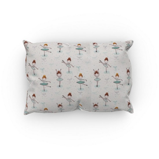 Μαξιλαροθήκη Φανελένια Μπαλαρίνα 166 Green Cotton Dimcol (50x70) 1Τεμ