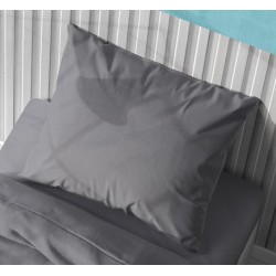 Μαξιλαροθήκη Solid 495 Dark Grey Cotton Dimcol (50x70) 1Τεμ