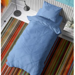 Σεντόνια Μονά Σετ Solid 498 Sky Blue Cotton Dimcol (160x240) 2Τεμ