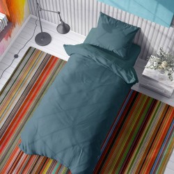 Παπλωματοθήκη Μονή Solid 494 Petrol Cotton Dimcol (160x240) 1Τεμ