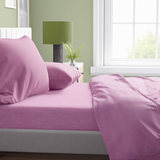 Παπλωματοθήκη Υπέρδιπλη Solid 492 Lilac Cotton Dimcol (220x240) 1Τεμ