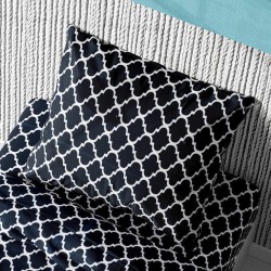 Μαξιλαροθήκη Windows 175 Dark Blue-White Cotton Dimcol (50x70) 1Τεμ