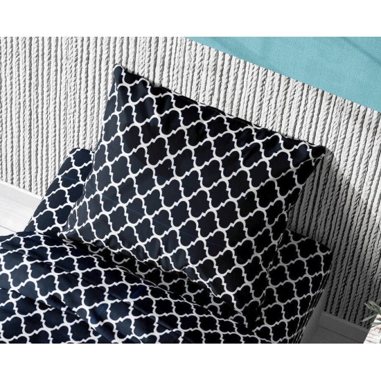 Μαξιλαροθήκη Windows 175 Dark Blue-White Cotton Dimcol (50x70) 1Τεμ