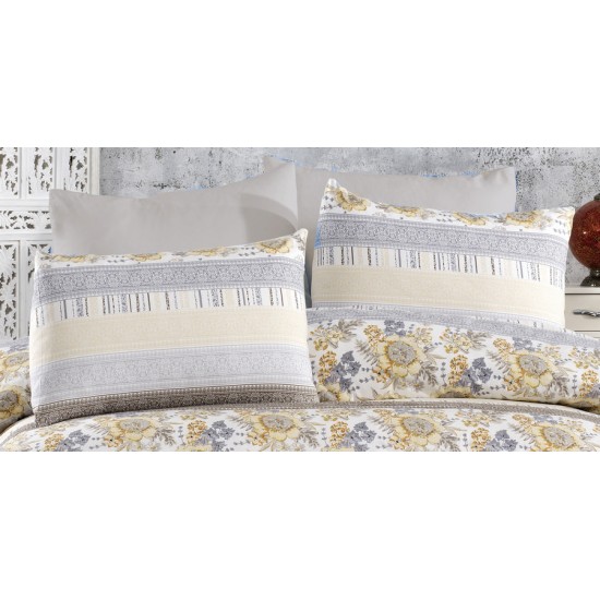 Μαξιλαροθήκη Ηλιαχτίδα 370 Grey-Beige Dimcol (50x70) 1Τεμ