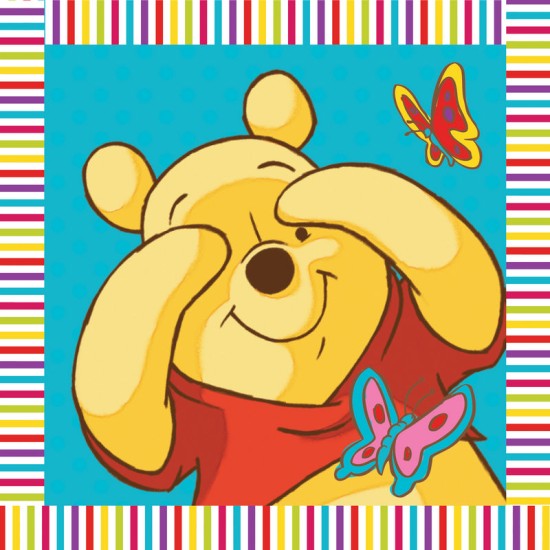 Πετσέτα Λαβέτα Disney Winnie 01 Digital Print Cotton Dimcol (30x30) 1Τεμ
