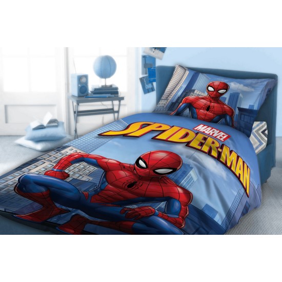 Κουβερλί Παιδικό Μονό Σετ Disney Spiderman 813 Digital Print Με Κομποζέ Cotton Disney (160x240) 2Τεμ