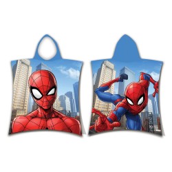 Μπουρνούζι Θαλάσσης Παιδικό Poncho Βελουτέ Disney Spiderman 10 Cotton Dimcol (50x115) 1Τεμ