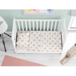 Παπλωματοθήκη Βρεφική Κούνιας Bebe Unicorn 209 White-Salmon Cotton Dimcol (120x160) 1Τεμ Παπλωματοθήκη Βρεφική Κούνιας Bebe Unicorn 209 White-Salmon Cotton Dimcol (120x160) 1Τεμ