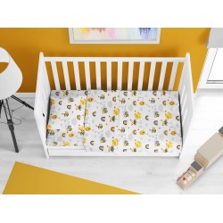 Παπλωματοθήκη Βρεφική Κούνιας Bebe Honey Bee 545 White-Yellow Cotton Dimcol (120x160) 1Τεμ Παπλωματοθήκη Βρεφική Κούνιας Bebe Honey Bee 545 White-Yellow Cotton Dimcol (120x160) 1Τεμ