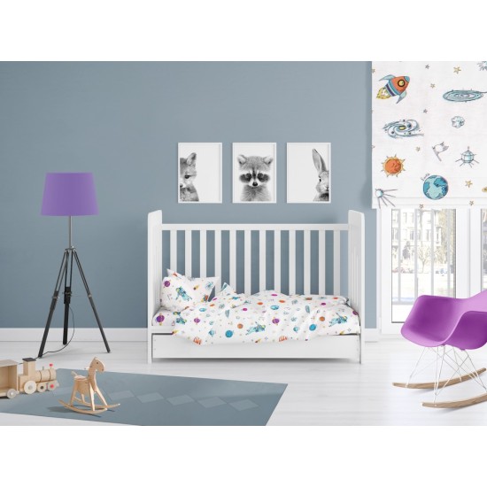 Πάπλωμα Βρεφικό Κούνιας Bebe Space 188 White Cotton Dimcol (120x160) 1Τεμ