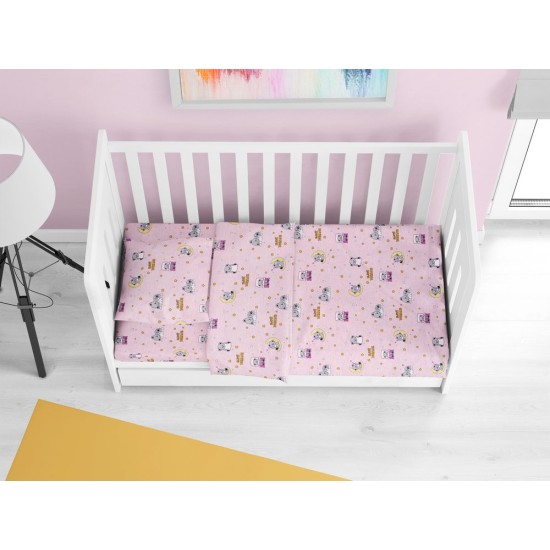 Πάπλωμα Βρεφικό Κούνιας Bebe Sweet Dreams 550 Pink Cotton Dimcol (120x160) 1Τεμ